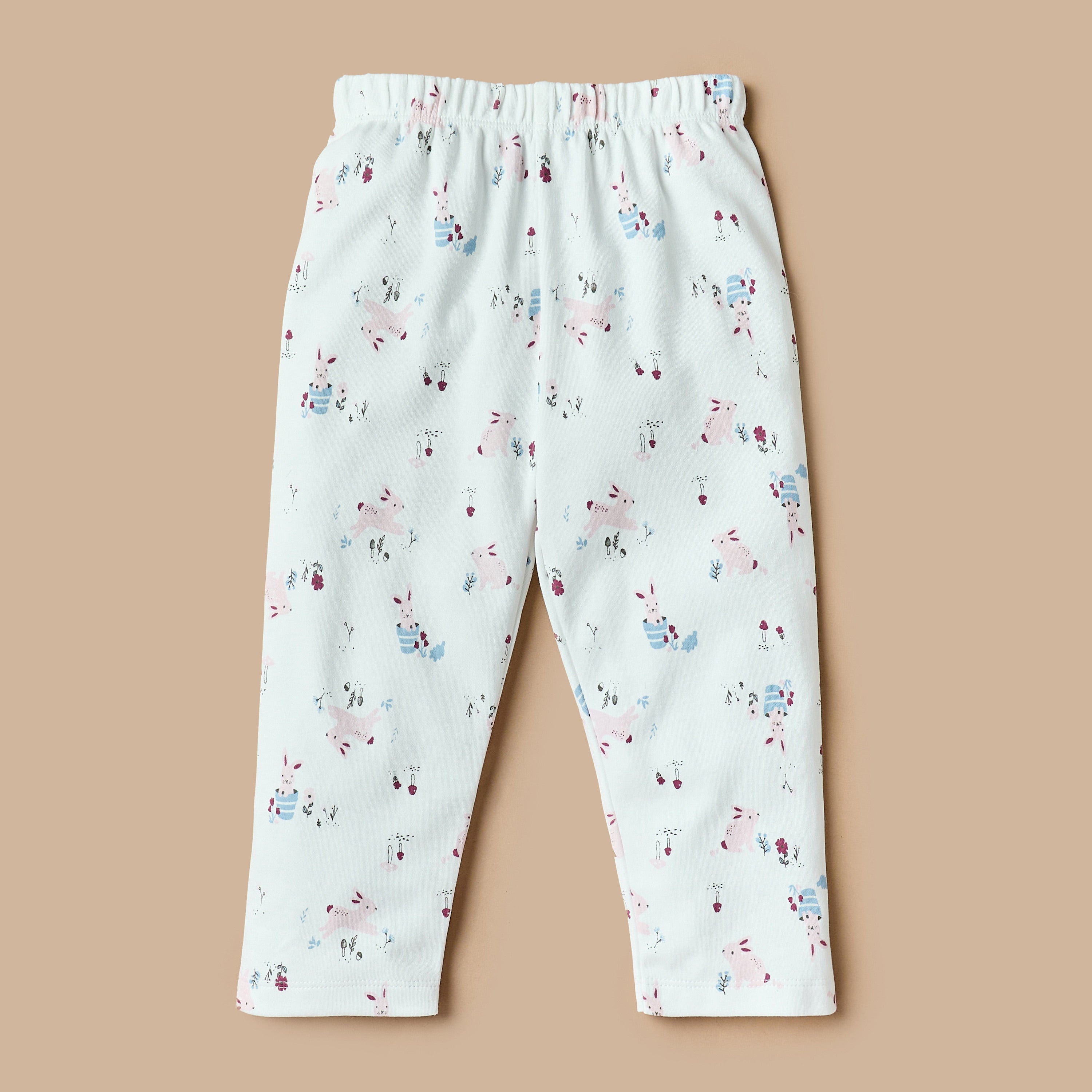 Juniors All-Over Bunny Print T-shirt and Pyjama Set