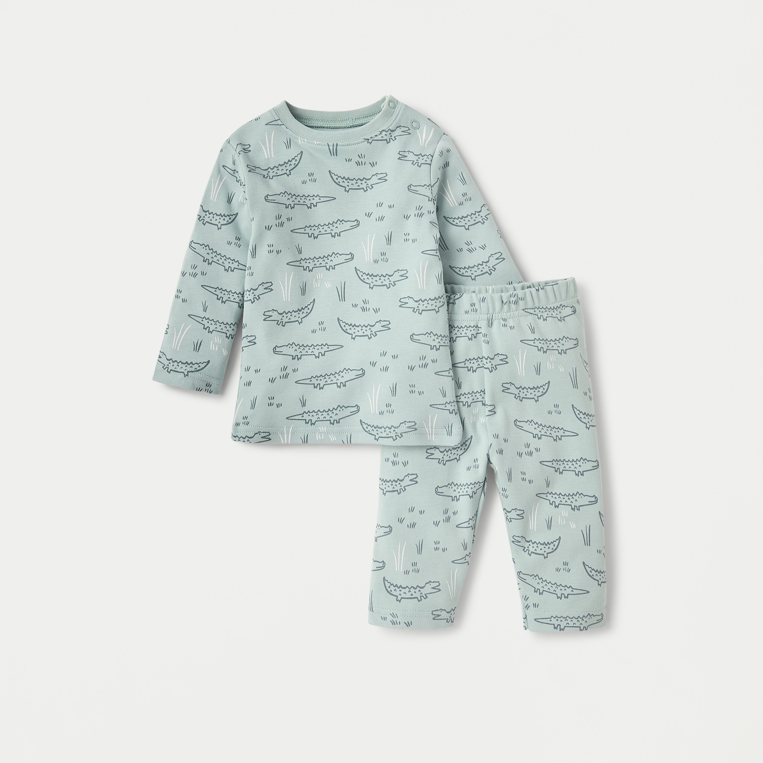 Juniors Tiger Print Long Sleeves T-shirt and Pyjama Set