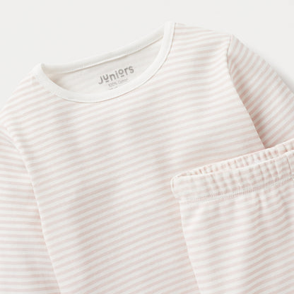 Juniors Striped Long Sleeves T-shirt and Pyjama Set