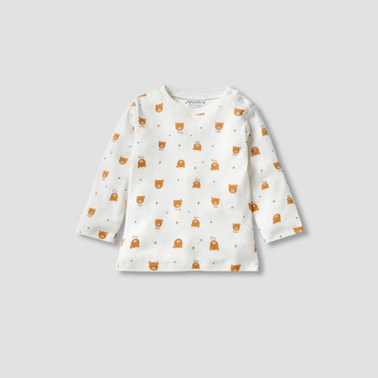 Juniors Bear Print Long Sleeves T-shirt and Pyjama Set