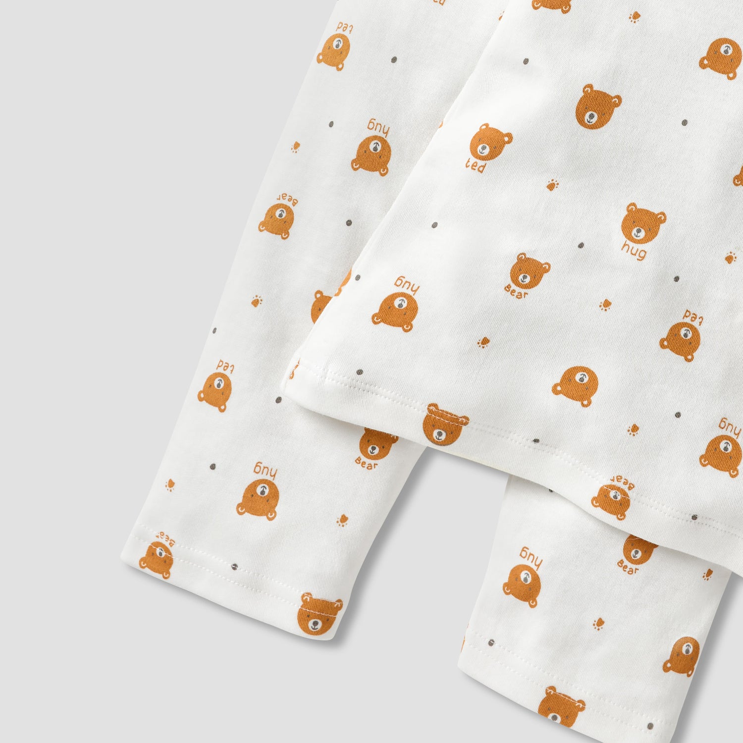 Juniors Bear Print Long Sleeves T-shirt and Pyjama Set