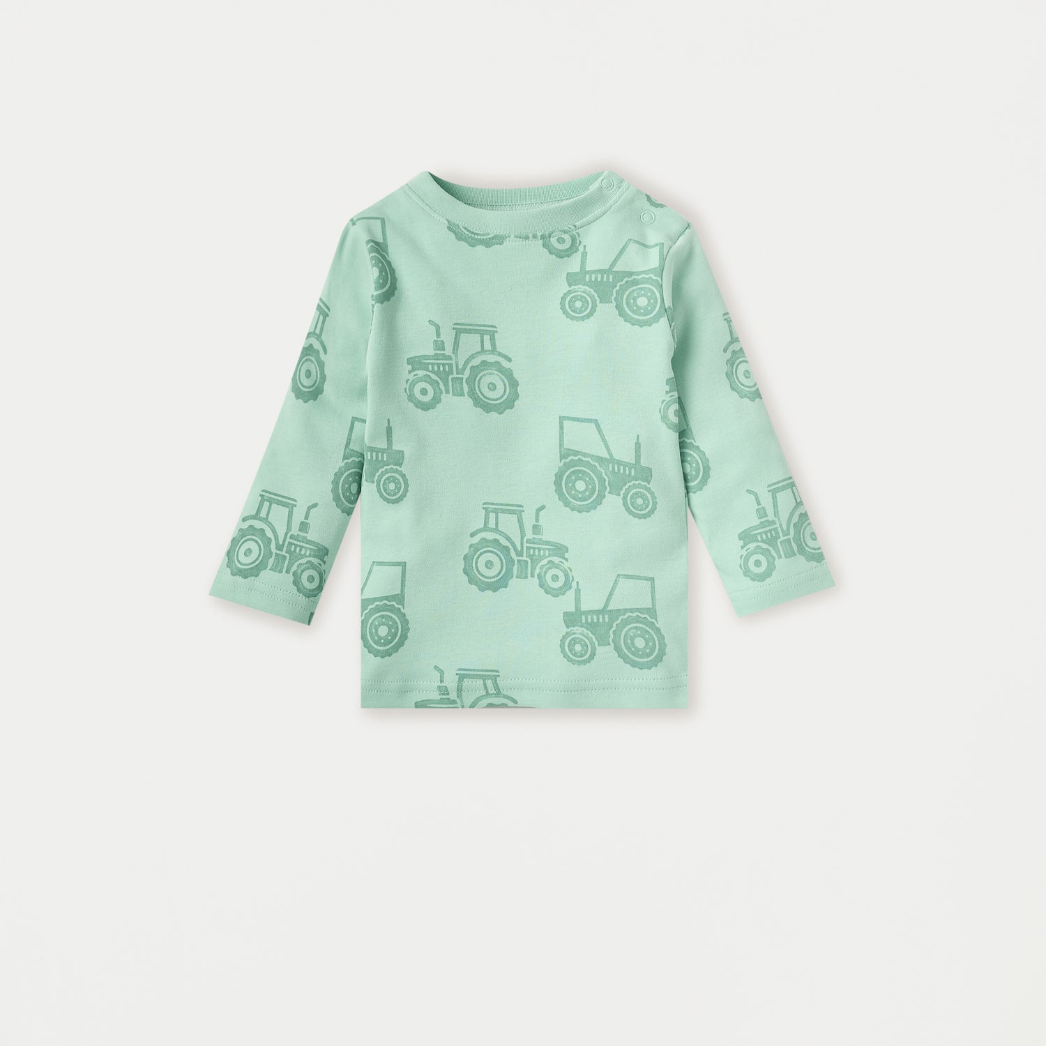 Juniors Tractor Print Long Sleeves T-shirt and Pyjama Set