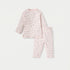 Juniors Floral Print Long Sleeves T-shirt and Pyjama Set - Pink / 12-18 mths