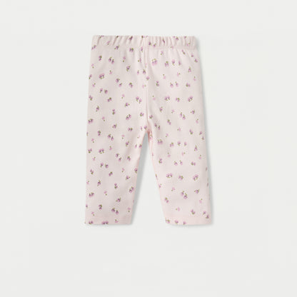 Juniors Floral Print Long Sleeves T-shirt and Pyjama Set