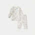Juniors Printed Long Sleeves T-shirt and Pyjama Set - White / 18-24 mths