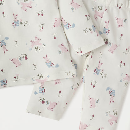 Juniors Printed Long Sleeves T-shirt and Pyjama Set