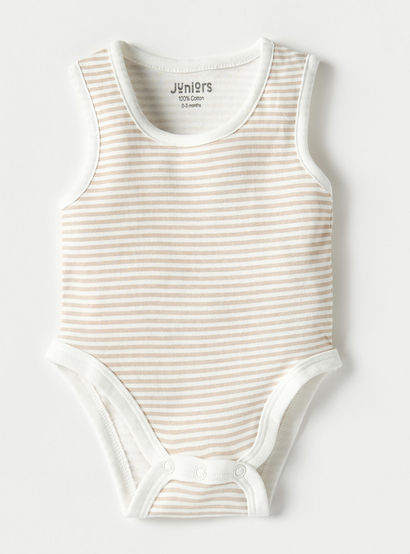 Juniors Printed Sleeveless Bodysuit - Set of 5-baby-girls-clothing-bodysuits-image-2