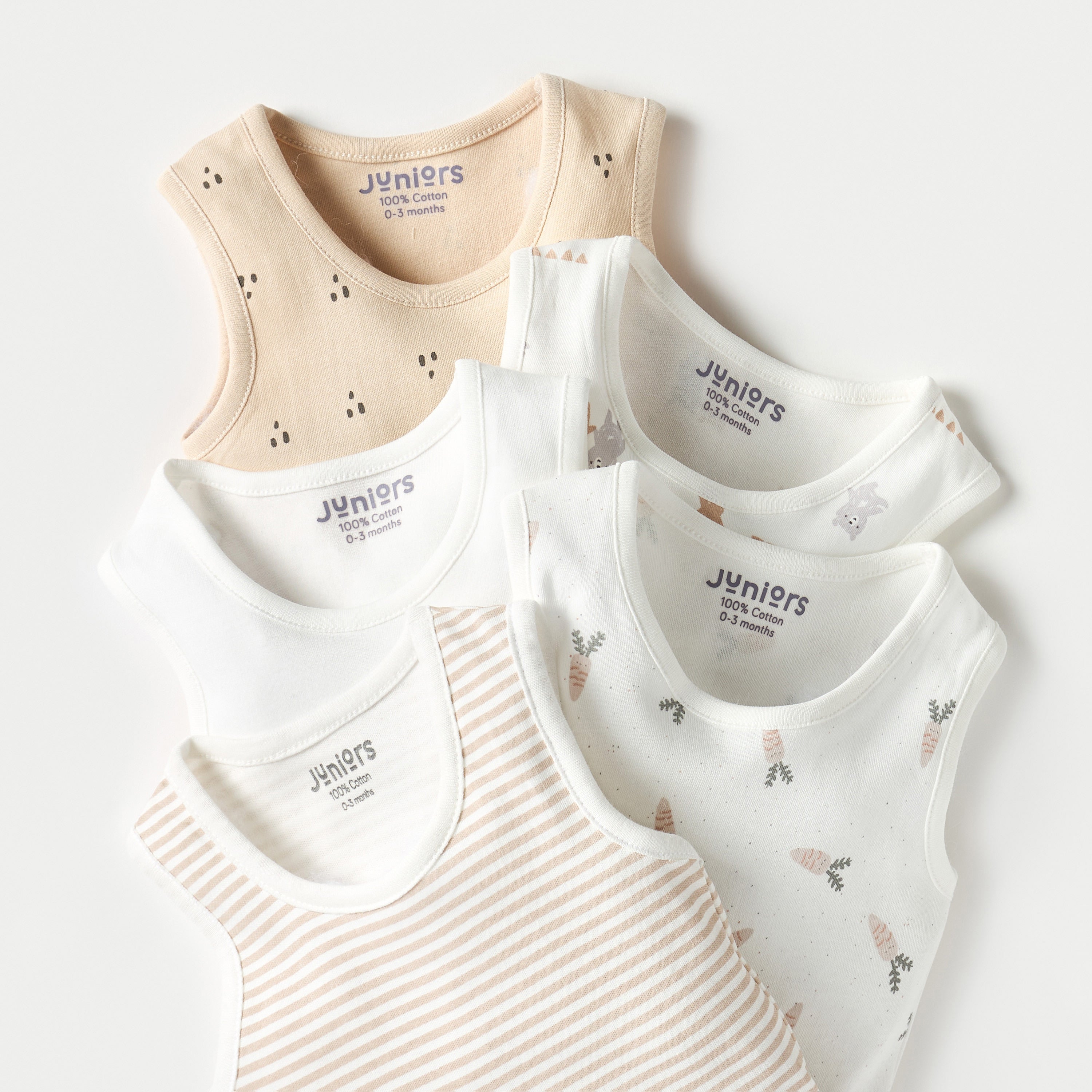Juniors Printed Sleeveless Bodysuit - Set of 5