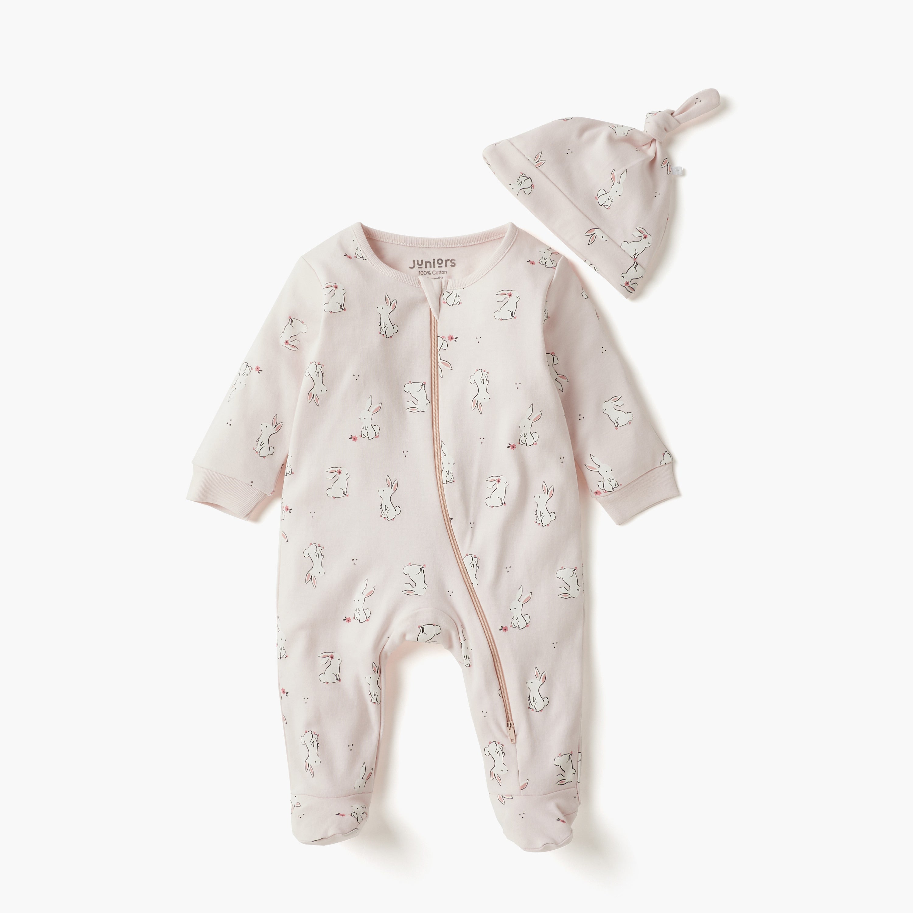 Juniors Bunny Print 4-Piece Clothing Gift Set
