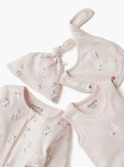 Juniors Bunny Print 4-Piece Clothing Gift Set-baby-girls-clothing-setsandcoords-image-4