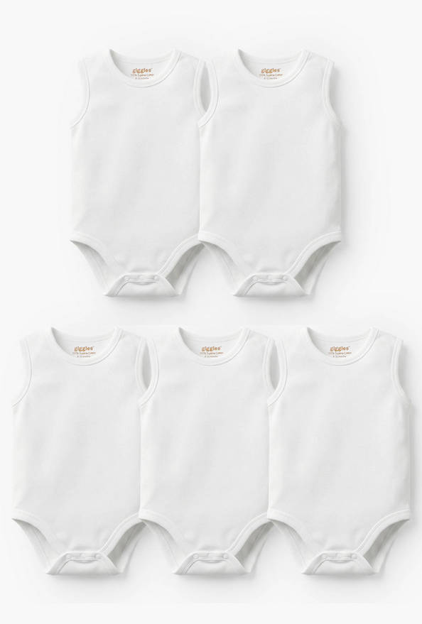 Giggles Sleeveless Bodysuit - Set of 5