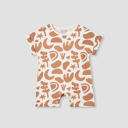 Juniors Printed Romper with Short Sleeves - Set of 3
