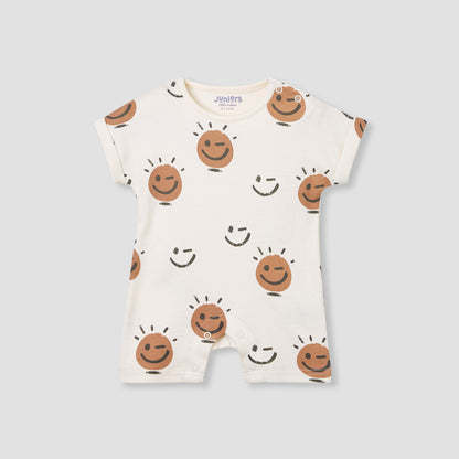 Juniors Printed Romper with Short Sleeves - Set of 3