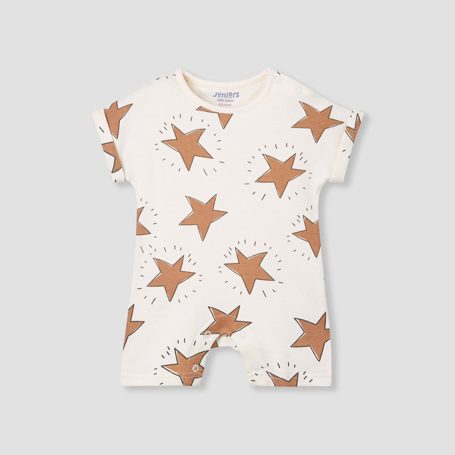 Juniors Printed Romper with Short Sleeves - Set of 3
