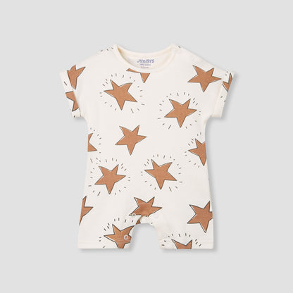 Juniors Printed Romper with Short Sleeves - Set of 3