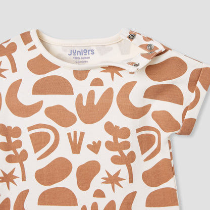 Juniors Printed Romper with Short Sleeves - Set of 3