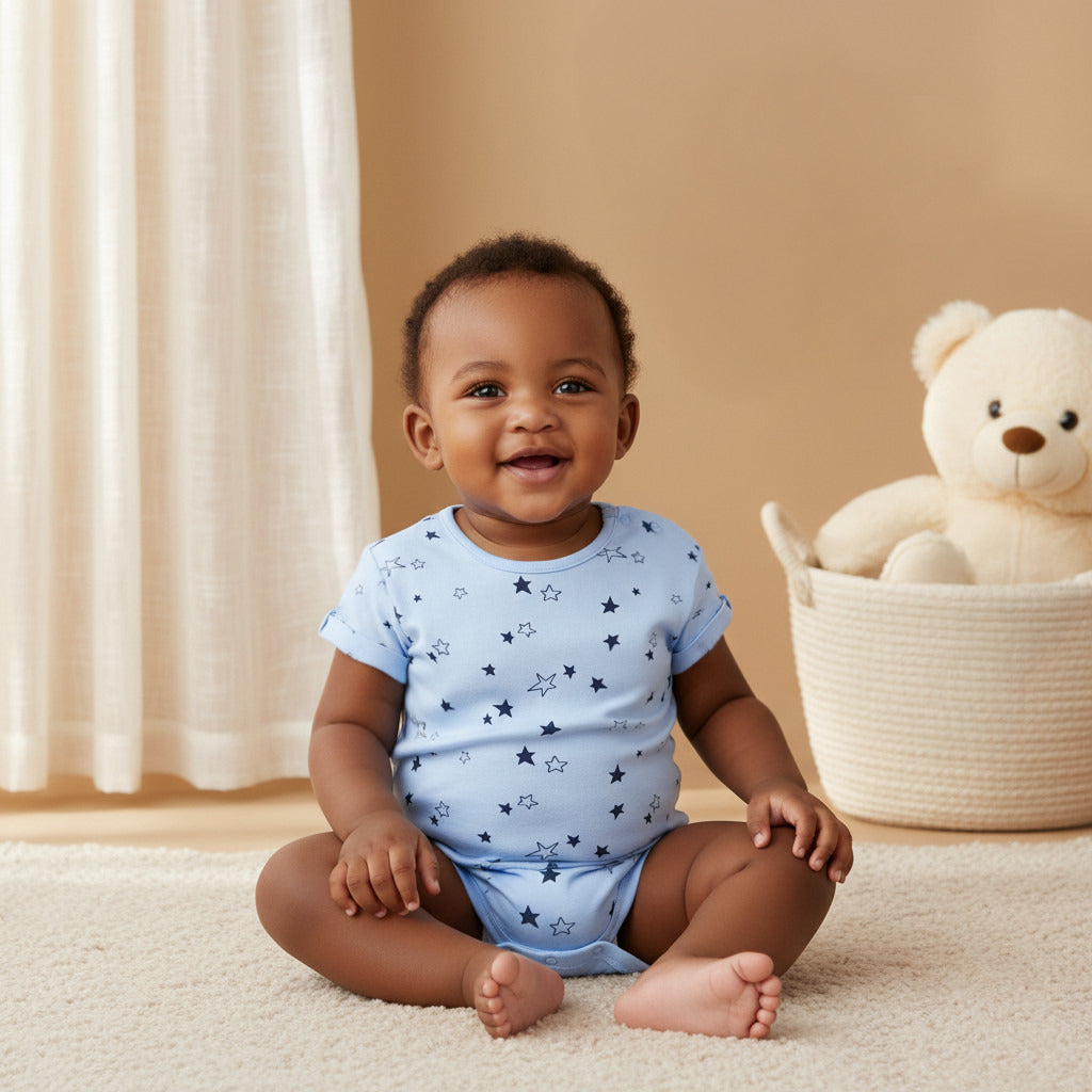 Juniors Printed Romper with Short Sleeves - Set of 4