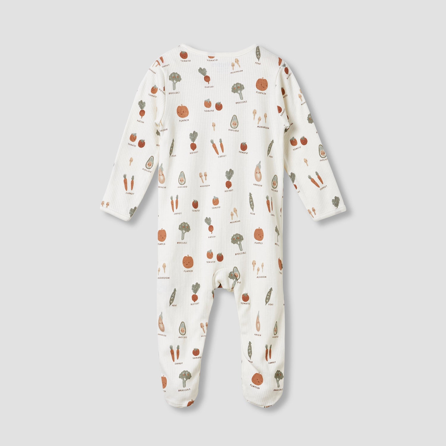 Juniors Round Neck Sleepsuit with Closed Feet - Cotton - Long Sleeves