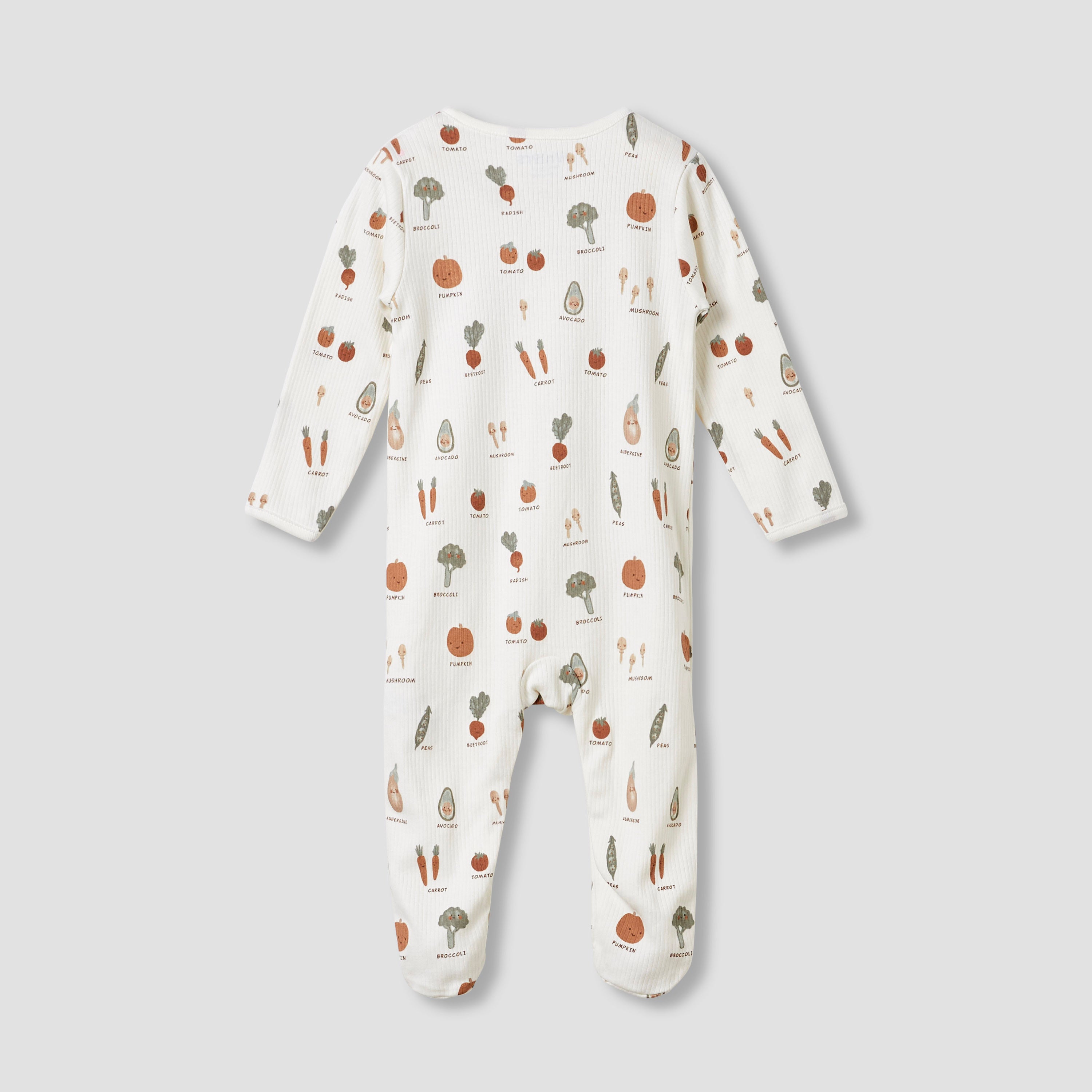 Juniors Round Neck Sleepsuit with Closed Feet - Cotton - Long Sleeves