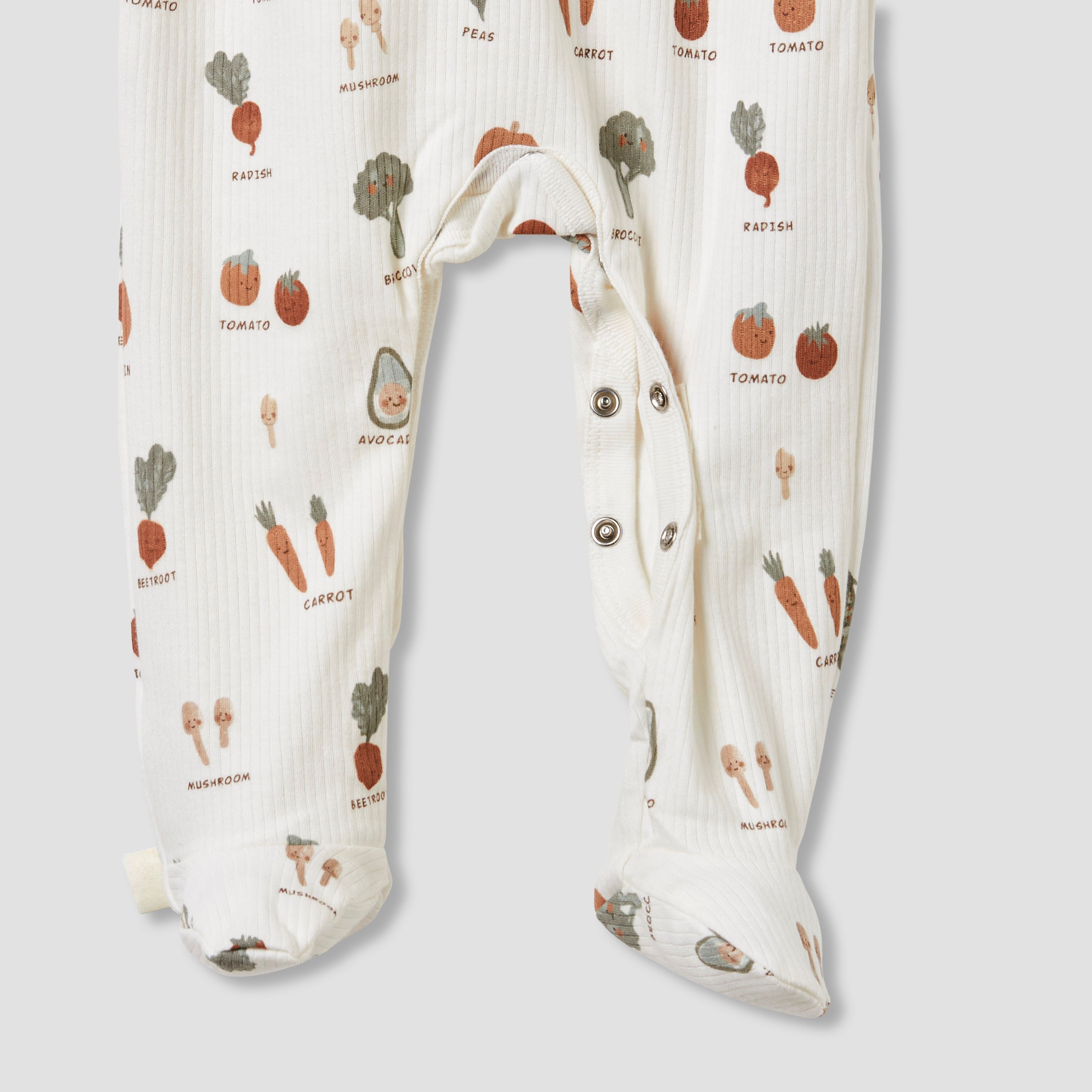 Juniors Round Neck Sleepsuit with Closed Feet - Cotton - Long Sleeves