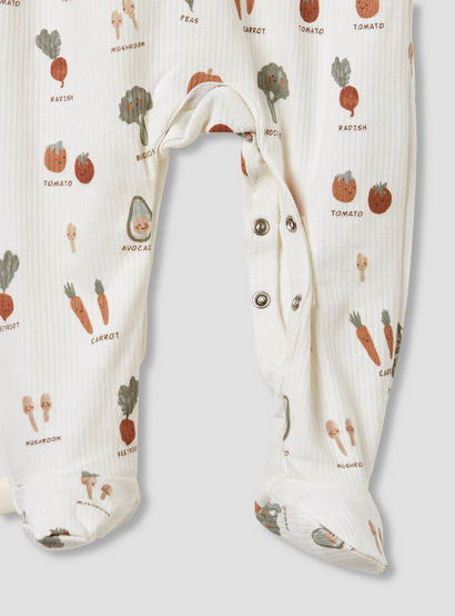 Juniors Round Neck Sleepsuit with Closed Feet - Cotton - Long Sleeves-baby-boys-clothing-nightwear-sleepsuits-image-4