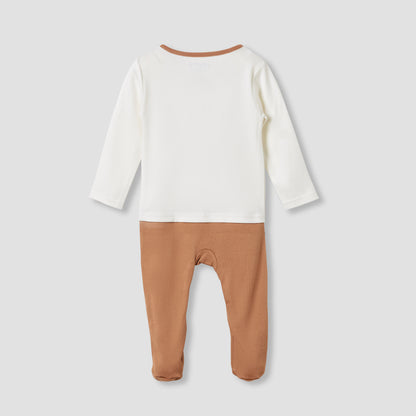 Juniors Round Neck Sleepsuit with Closed Feet - Cotton - Long Sleeves