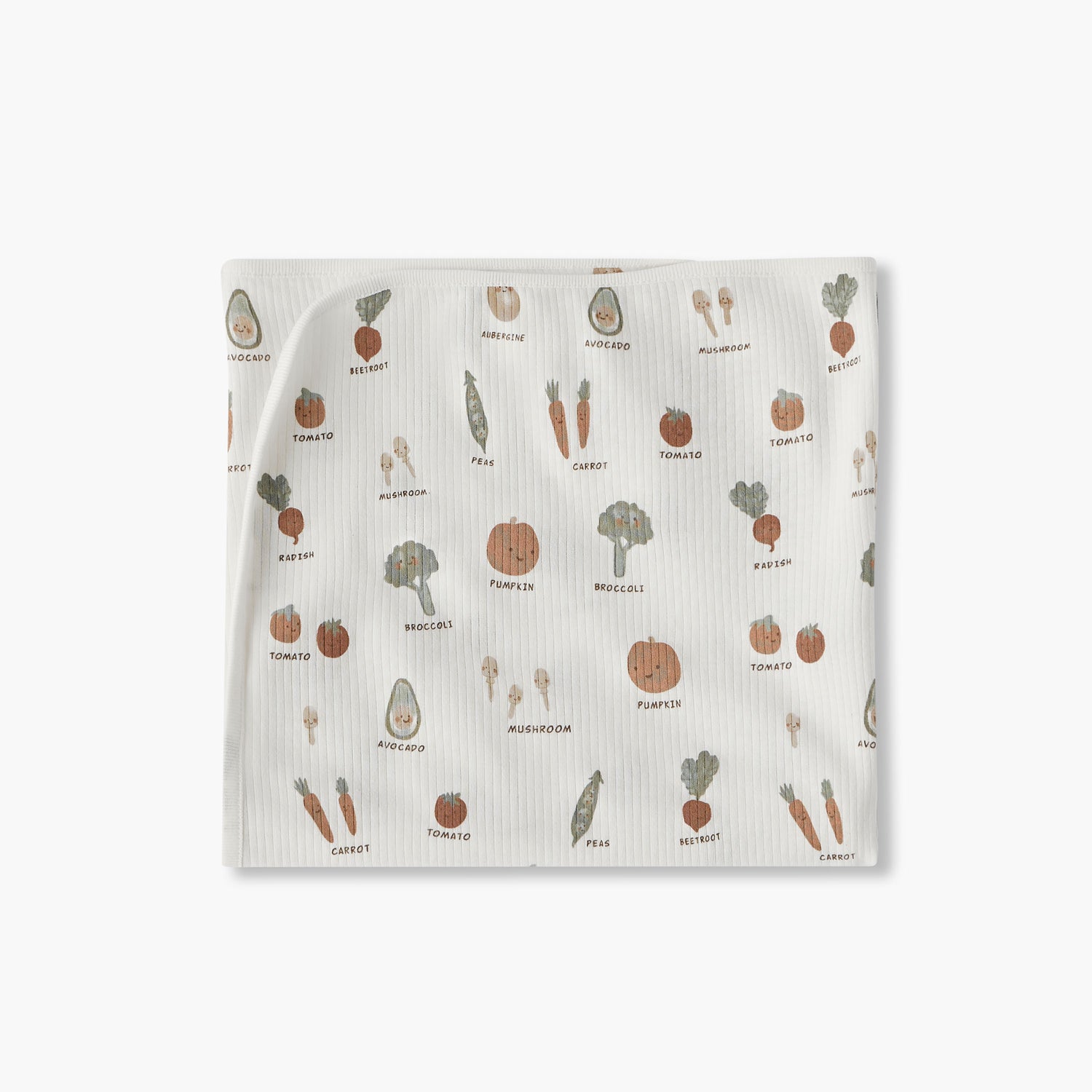Juniors Baby Receiving Blanket with Vegetable Print - Cotton