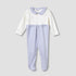 Juniors Peter Pan Collar Sleepsuit with Closed Feet - Cotton - Long Sleeves - Blue / 9-12 mths