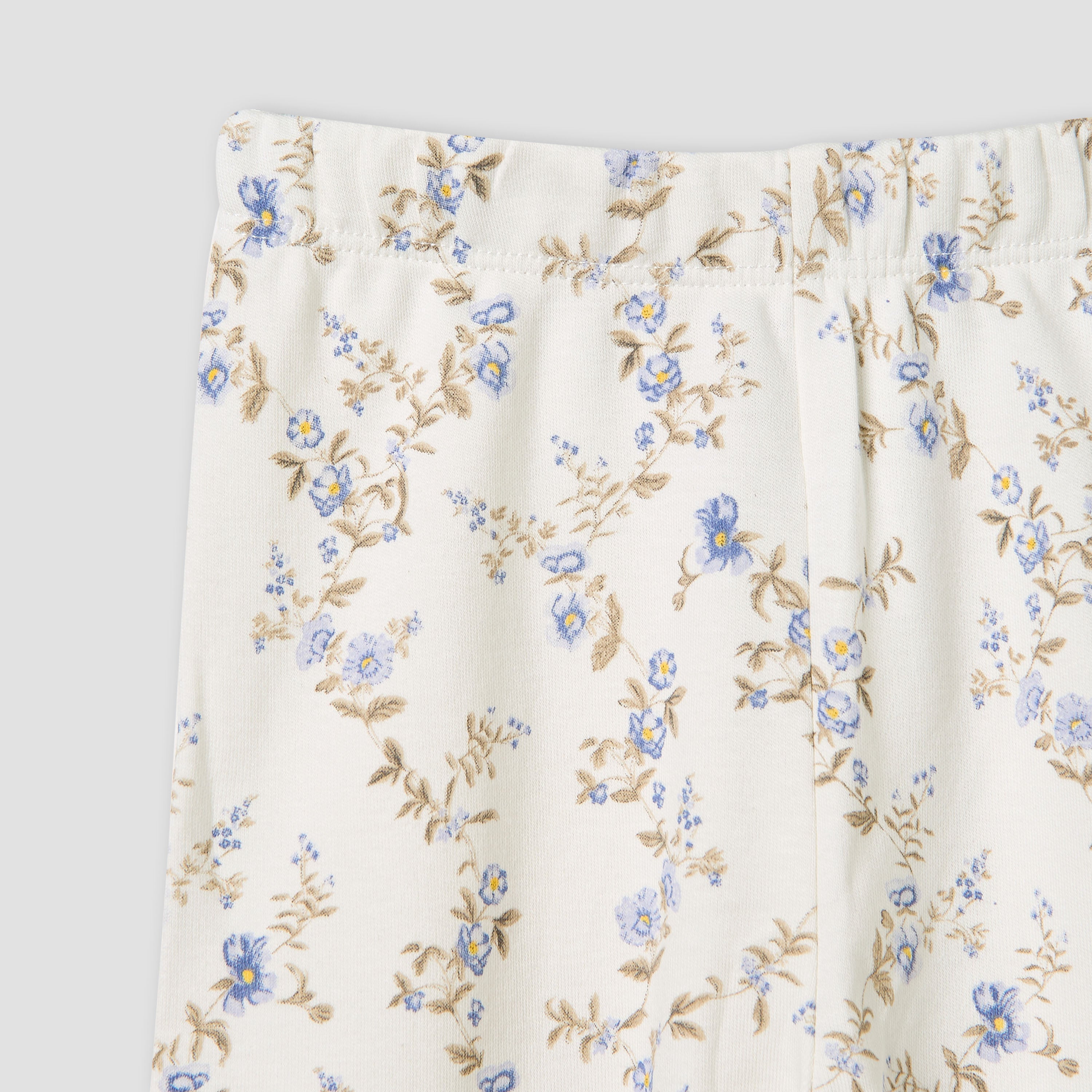 Juniors Pyjama Set with Floral Print - Cotton - Long Sleeves - Collar