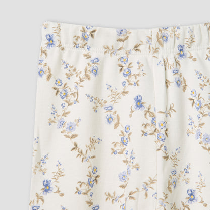 Juniors Pyjama Set with Floral Print - Cotton - Long Sleeves - Collar