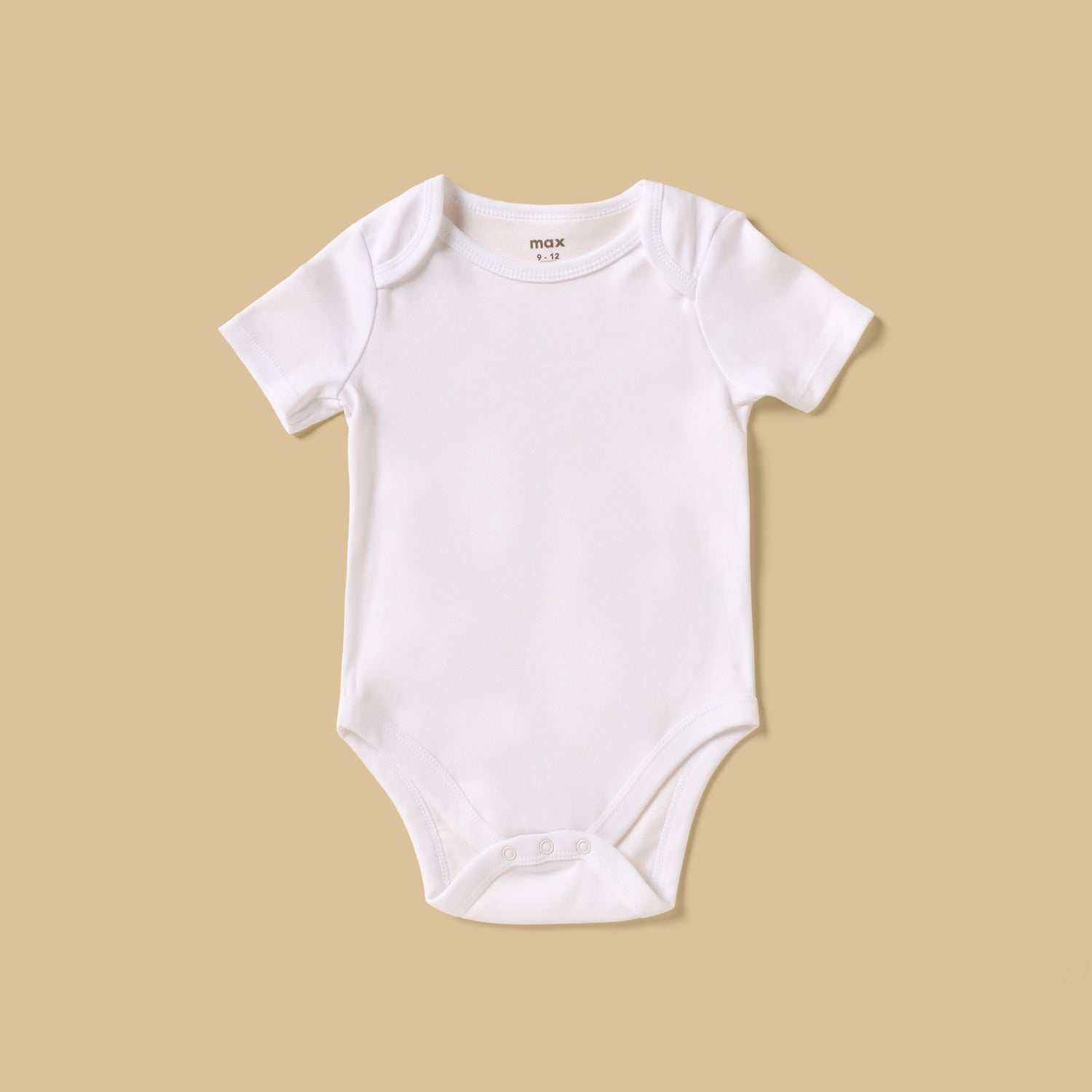 Pack of 3 - Plain BCI Cotton Bodysuit with Short Sleeves