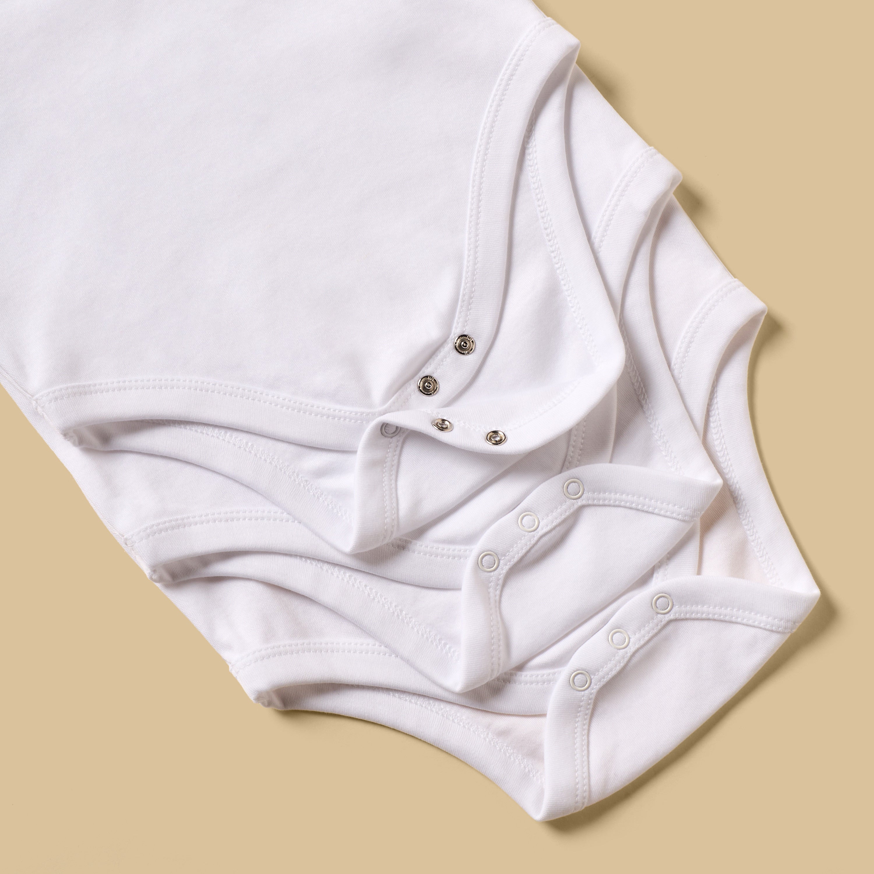 Pack of 3 - Plain BCI Cotton Bodysuit with Short Sleeves