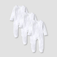 Juniors Solid Sleepsuit with Long Sleeves and Zip Closure - Set of 3-undefined-image-1