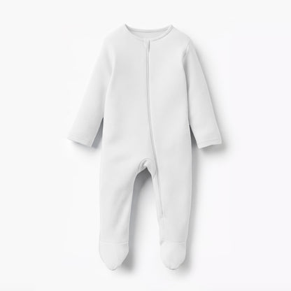 Juniors Solid Closed Feet Sleepsuit with Zip Closure - Set of 3