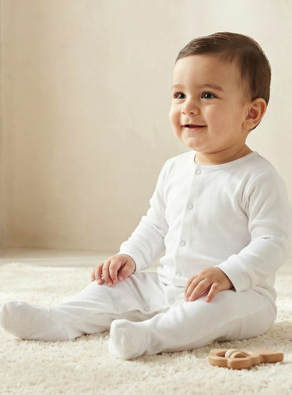 Juniors Solid Sleepsuit-baby-girls-clothing-nightwear-sleepsuits-image-1