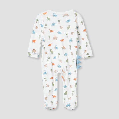 Juniors Dinosaur Print Sleepsuit with Long Sleeves