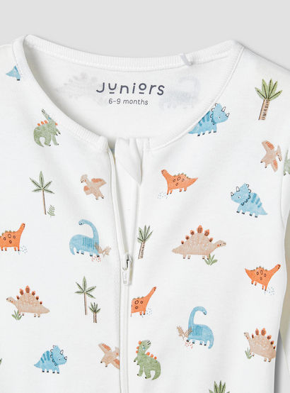 Juniors Dinosaur Print Sleepsuit with Long Sleeves-baby-boys-clothing-nightwear-sleepsuits-image-3
