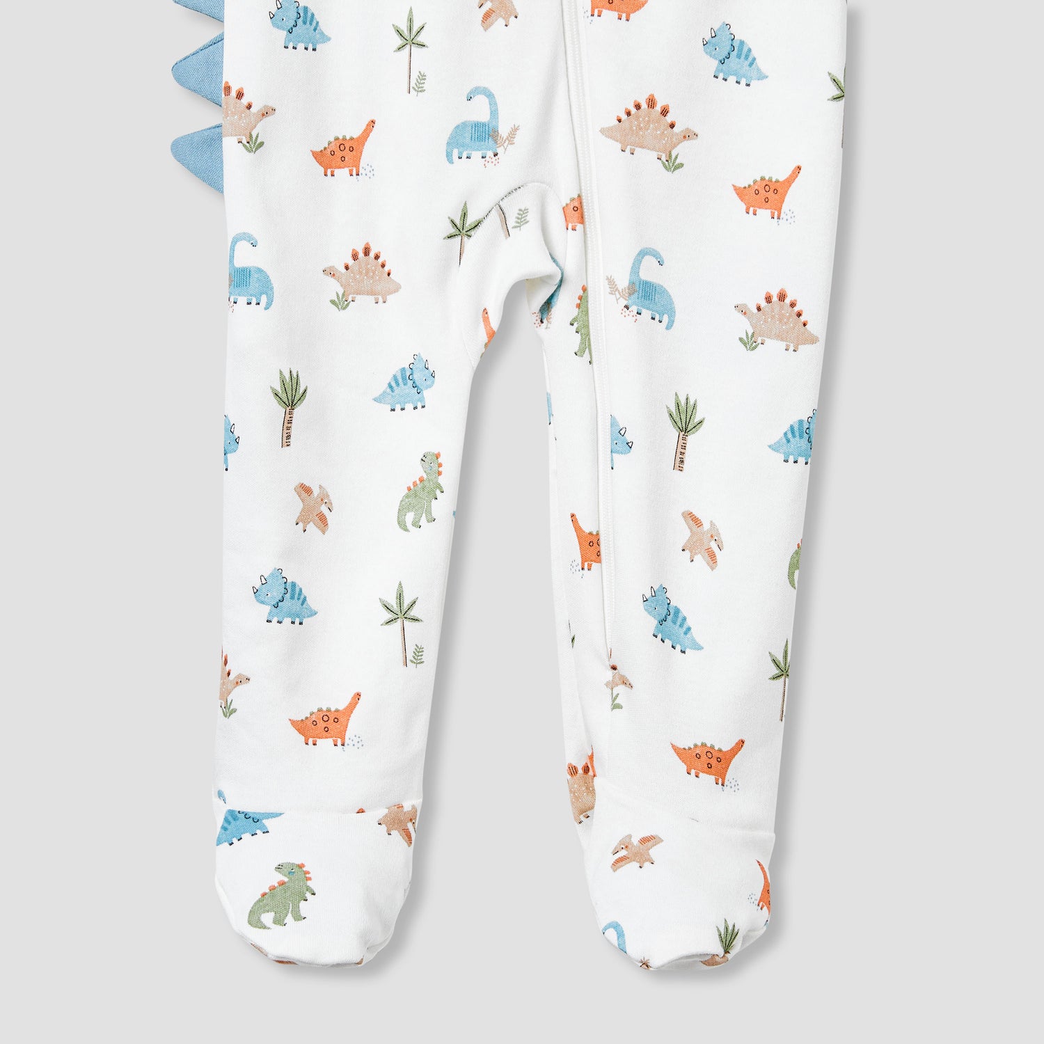 Juniors Dinosaur Print Sleepsuit with Long Sleeves