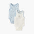 Juniors Printed Sleeveless Bodysuit with Round Neck - Set of 2 - Multicolour / 12-18 mths