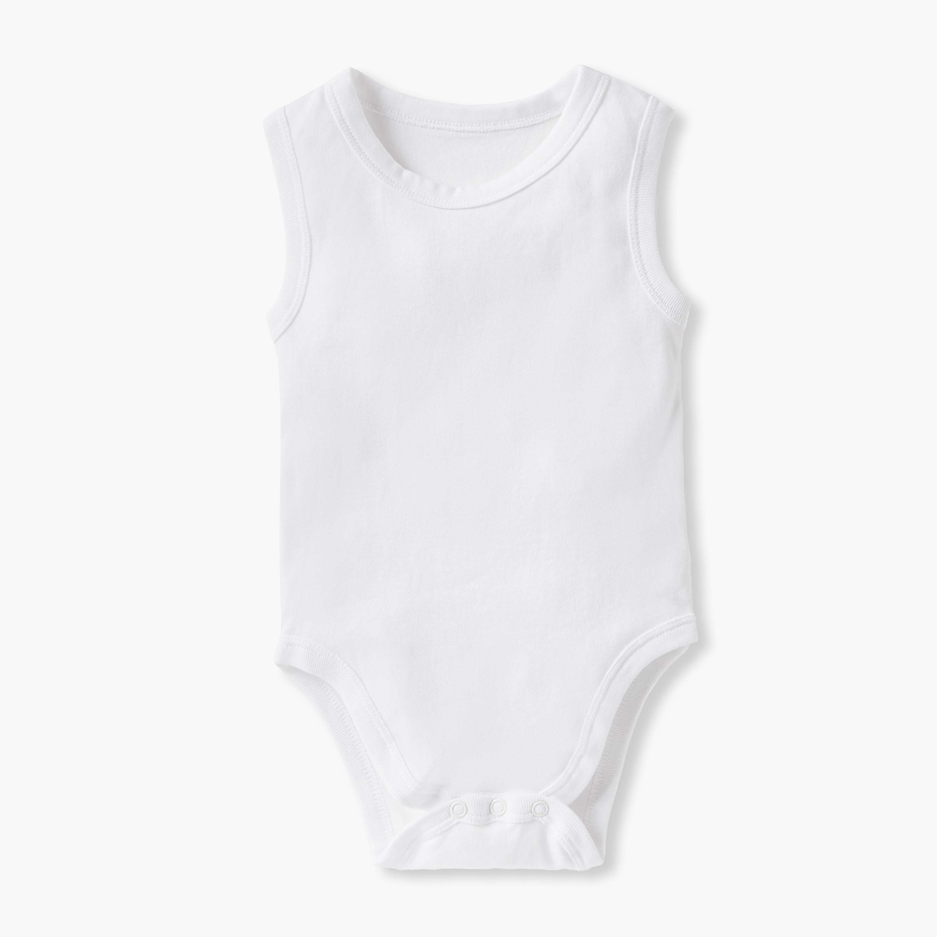 Juniors Solid Sleeveless Bodysuit with Button Closure - Set of 3