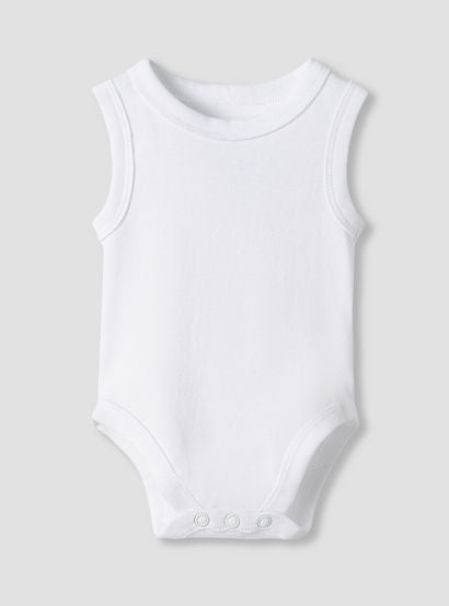 Juniors Solid Sleeveless Bodysuit with Button Closure - Set of 3-baby-boys-clothing-bodysuits-image-3