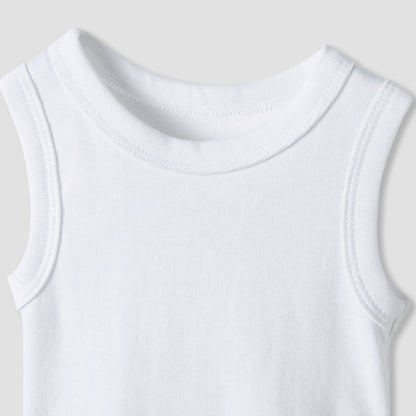Juniors Solid Sleeveless Bodysuit with Button Closure - Set of 3