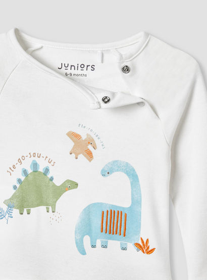 Juniors Dinosaur Print Sleepsuit with Long Sleeves-baby-boys-clothing-nightwear-sleepsuits-image-3