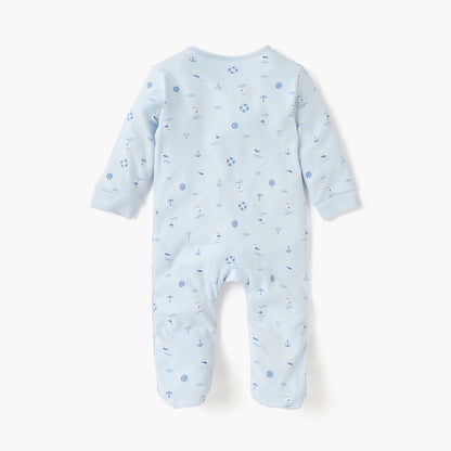 Juniors Graphic Print Closed Feet Sleepsuit with Zip Closure