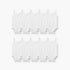 Juniors Solid Strap Sleeves Bodysuit with Snap Button Closure - Set of 10 - White / 12-18 mths