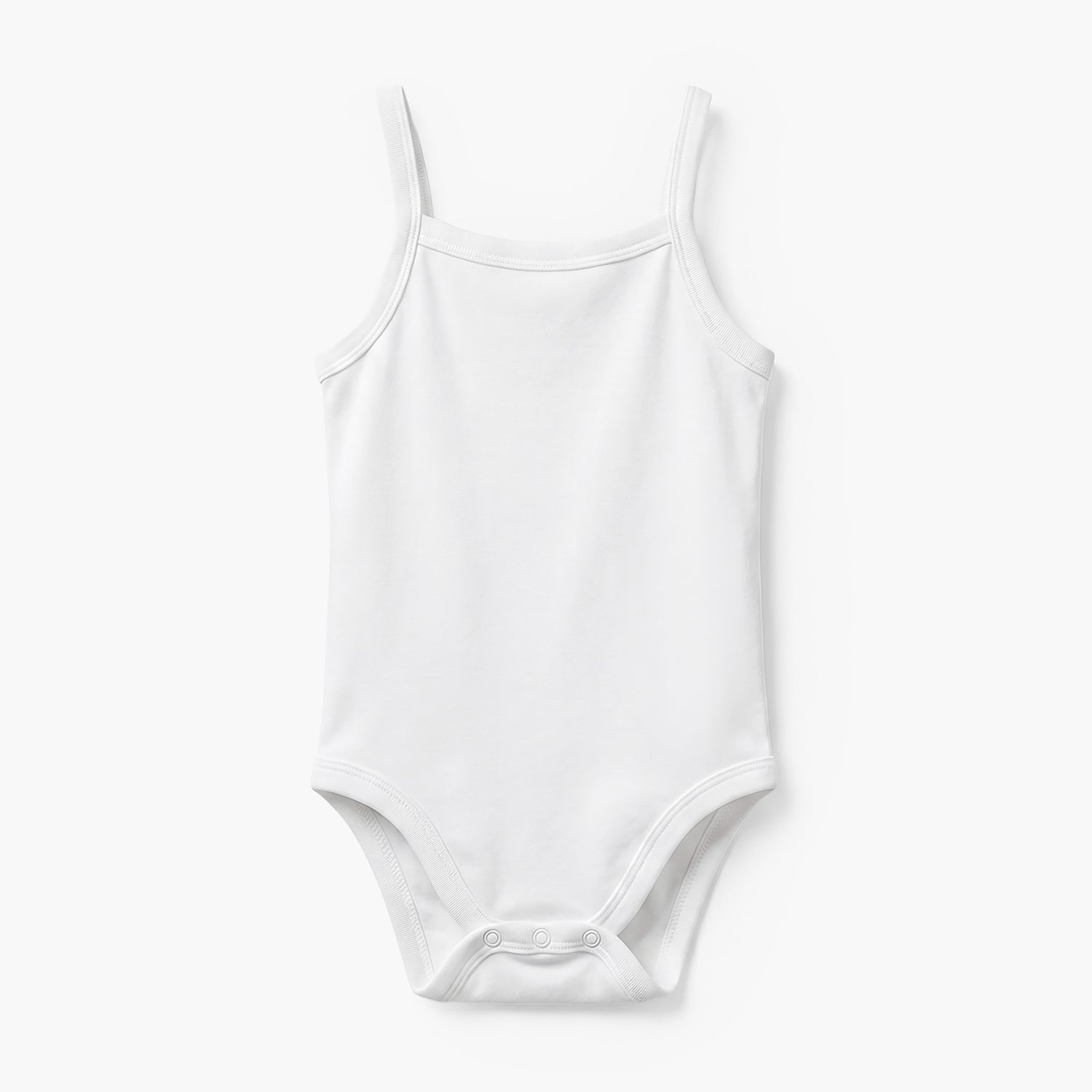 Juniors Solid Strap Sleeves Bodysuit with Snap Button Closure - Set of 10