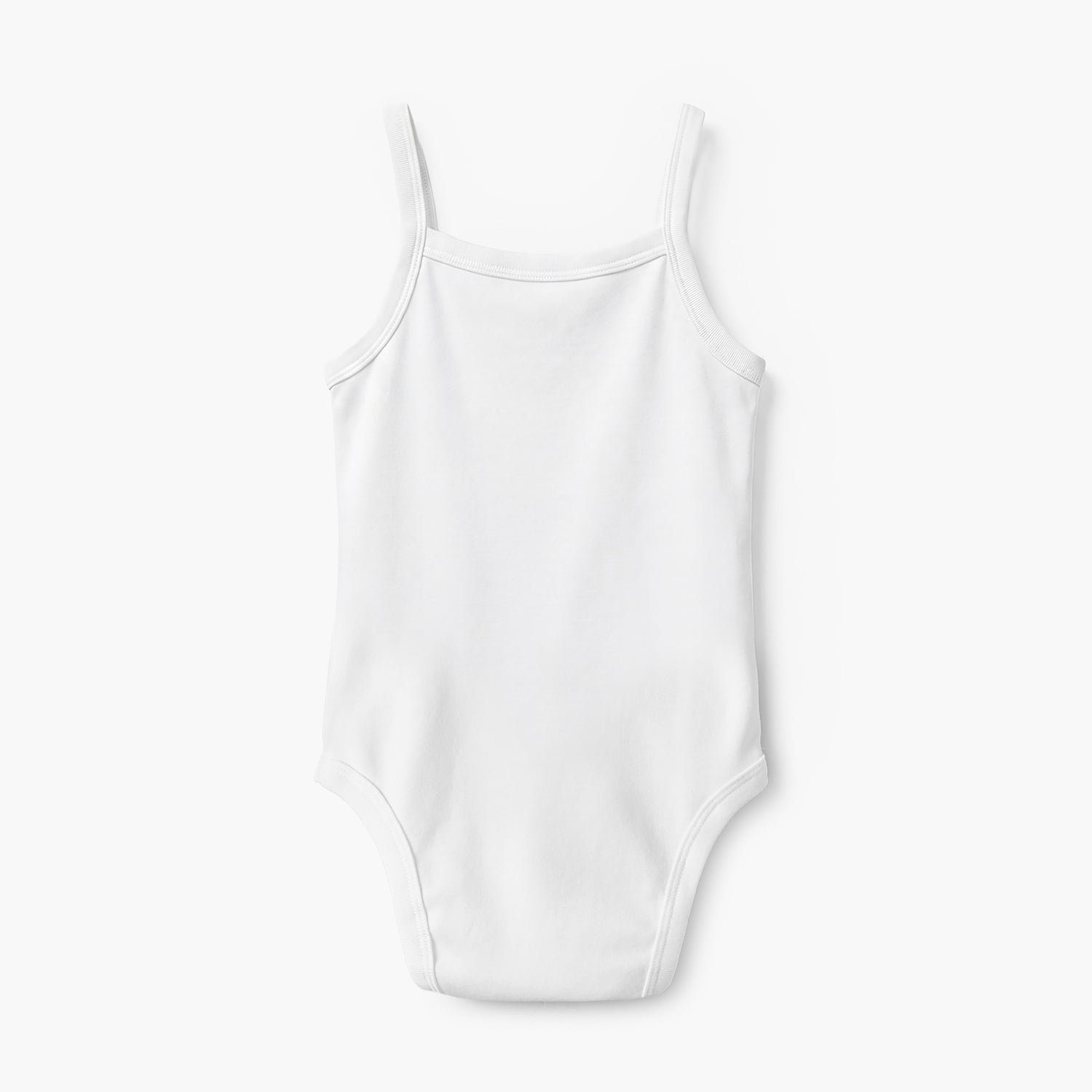 Juniors Solid Strap Sleeves Bodysuit with Snap Button Closure - Set of 10