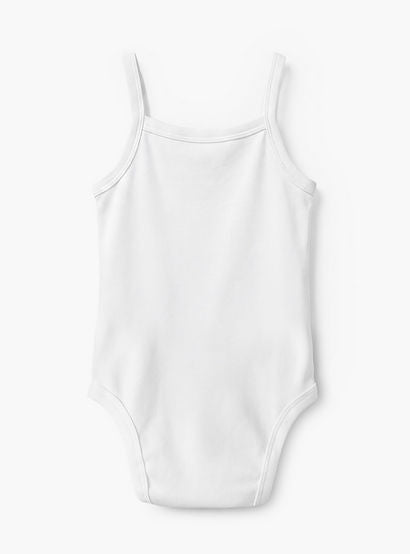 Juniors Solid Strap Sleeves Bodysuit with Snap Button Closure - Set of 10-baby-boys-clothing-bodysuits-image-3