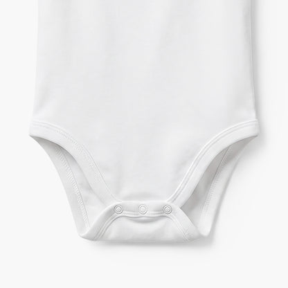 Juniors Solid Strap Sleeves Bodysuit with Snap Button Closure - Set of 10