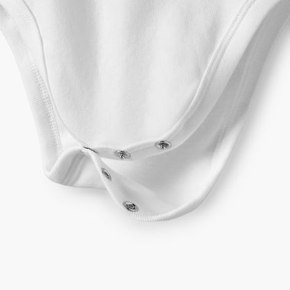Juniors Solid Strap Sleeves Bodysuit with Snap Button Closure - Set of 10